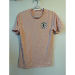 AS Colour Overhead Surf Shop MB FL Graphic T-Shirt Mens Small Peach Pink Teal